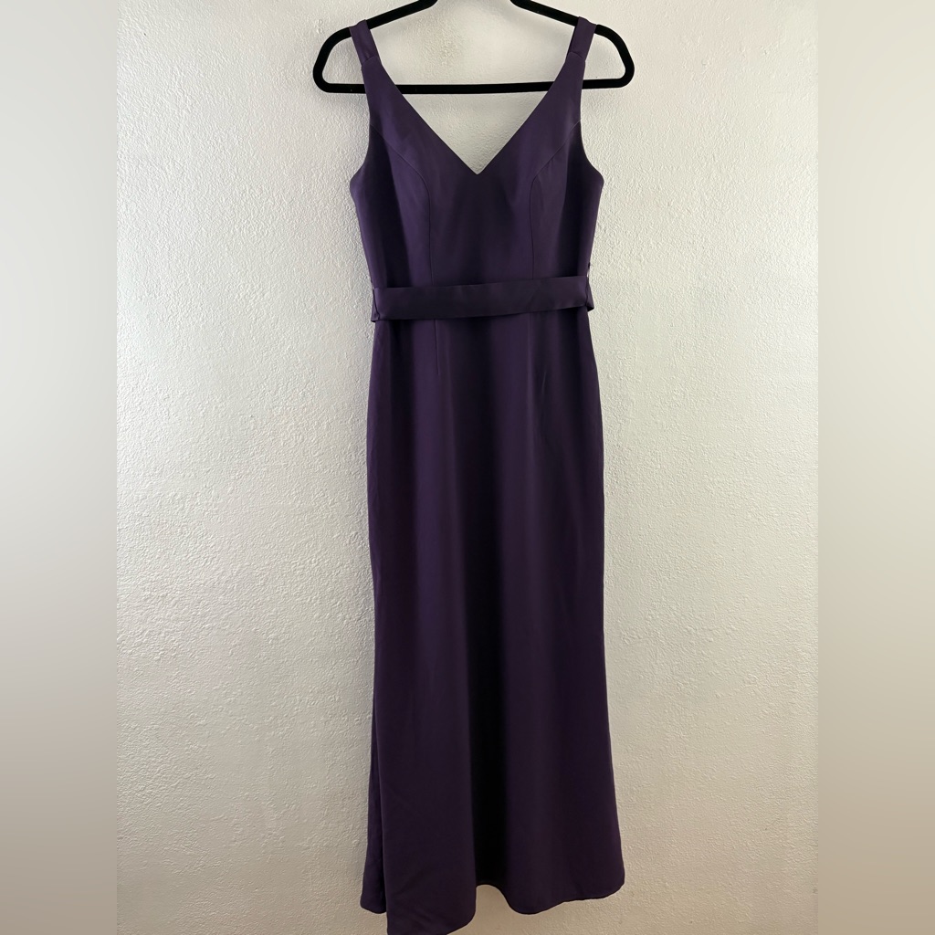 White By Vera Wang Sleeveless Purple Bridesmaids Dress Size 4